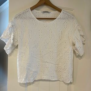 Zara white top